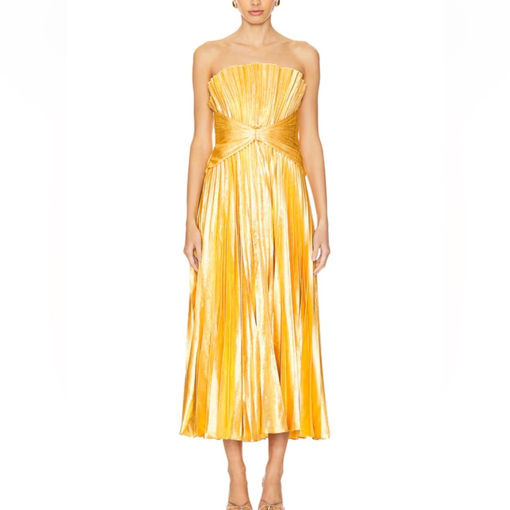 NWT Acler Strapless Gold Dress